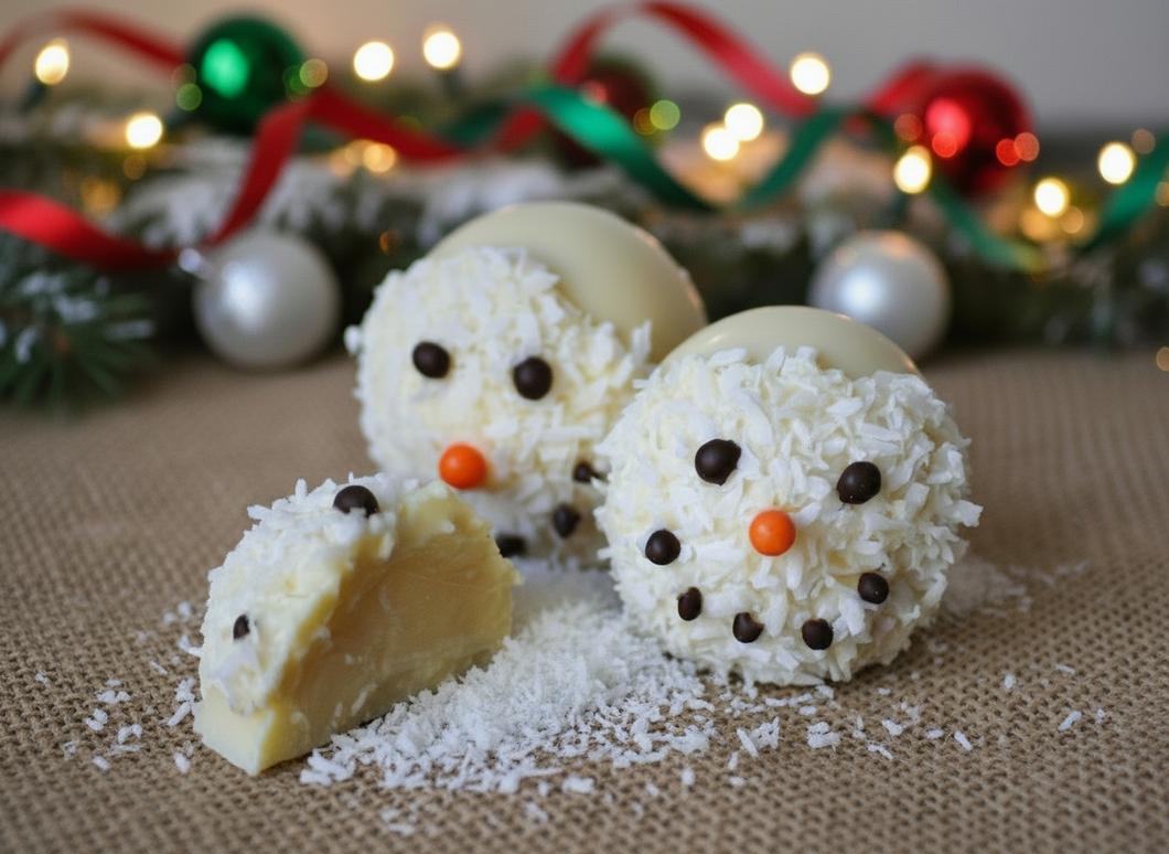 Chocally Frosty Snowmen Truffles