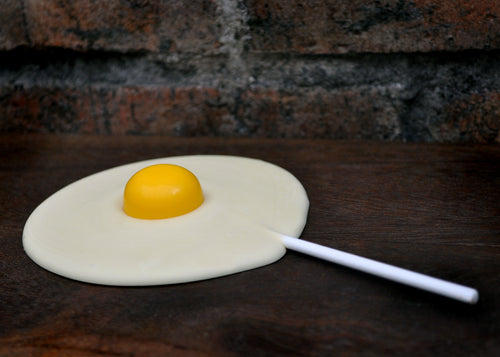 Chocolate Fried Egg Lolly with Runny Yolk